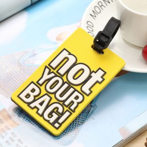 Tag para bagagem em silicone “Not Your Bag” (Amarelo)