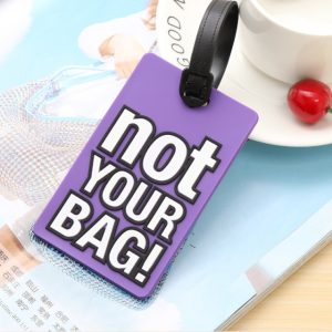Tag para bagagem em silicone “Not Your Bag” (Roxo)