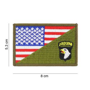 Patch 101st Airborne half flag