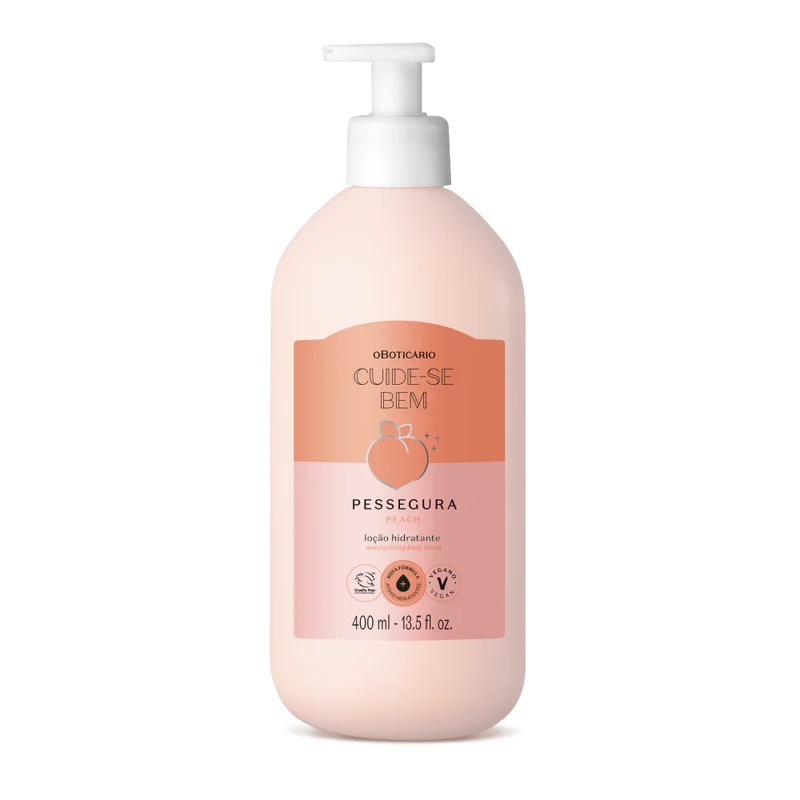 Loção Hidratante Corporal Cuide-se Bem Pessegura, 400ml - Image 2