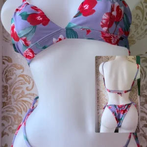 5458 CONJUNTO BIQUINI FLORAL TROPICAL