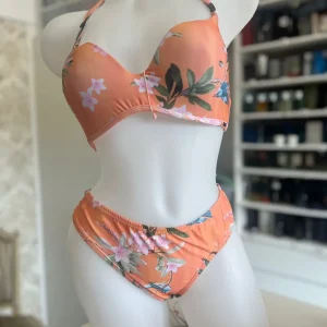 5392 /5392 BIQUINI COM BOJO INTEIRO INTEIRO CALCINHA DUPLA FACE ESTAMPA HOT SUNSET VERDE MUSGO