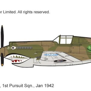 Curtiss P-40B Hawk 81A-2 “AVG” No.21, flown by Greg Boyinton, 1st Pursuit Sqn., Jan 1942 – HA9209