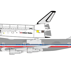 Boeing 747-100 NASA N905NA Polished with Space Shuttle – XX40341